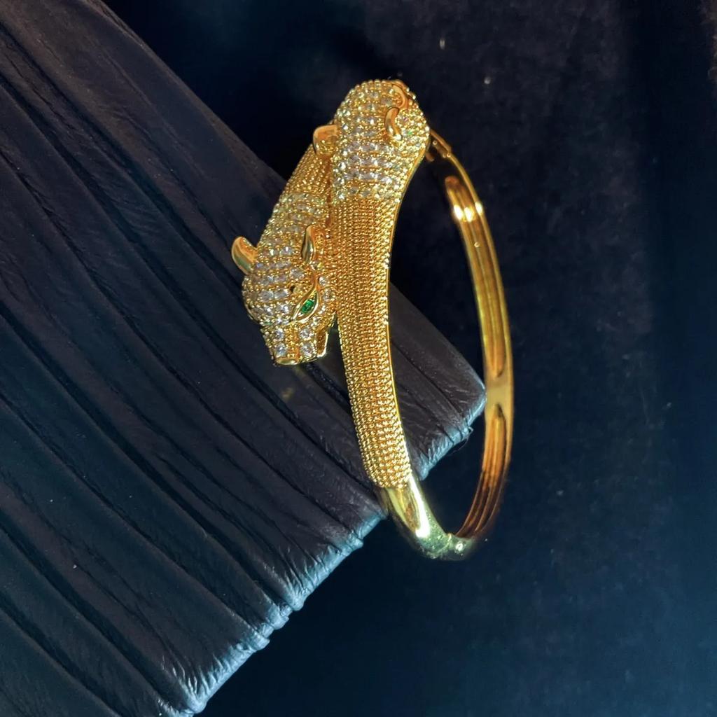Leopard Head High-definition Micro-embellished Double Leopard Bracelet Bracelet