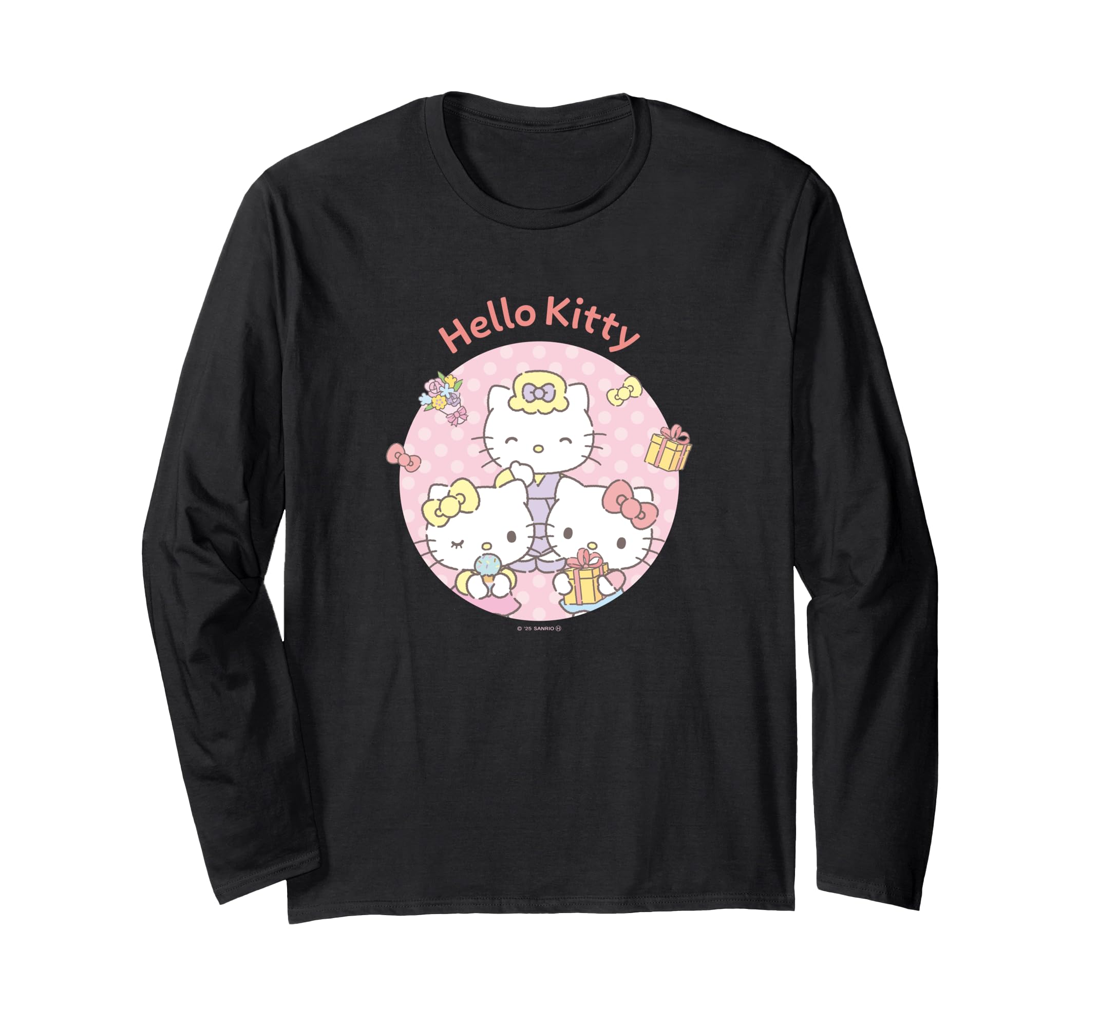 

Day Hello Kitty Mom Long Sleeve [Father s Day/Mother s Special] T-Shirt чорний