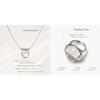 Lightweight Necklace Ring, Alloy and Resin Fashion Jewelry with Clear Colorless Centerpiece for Workwear, Date, and Party Outfits
