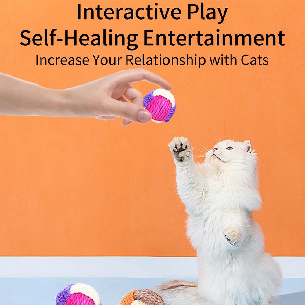 Katzenball, buntes Katzenballspielzeug, Katzenrollball, Spielzeug, Geschenk für Haustiere, Katzenspielzeug, Haustierspielzeug