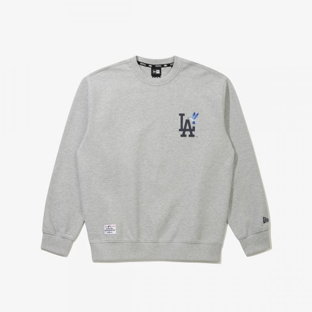 New Era Mlb La Dodgers Stitch Sweatshirt Heather Grey 15147517 GREY/L