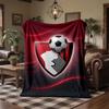 Bournemouth Football Print Flannel Blanket Soft Warm Sofa Bed Throw Blanket For Home Office Bedroom
