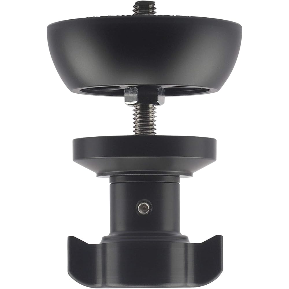 Haoge 75mm Half Ball Bowl Adapter, Metal Half Ball Flat to Bowl Adapter Converter for Video Bowl Tripods and Fluid Heads with 3/8-inch Screw, for Manf
