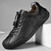 Men's shoes four seasons new lightweight large size casual leather shoes retro versatile non-slip shoes low-top shoes hand-sewn