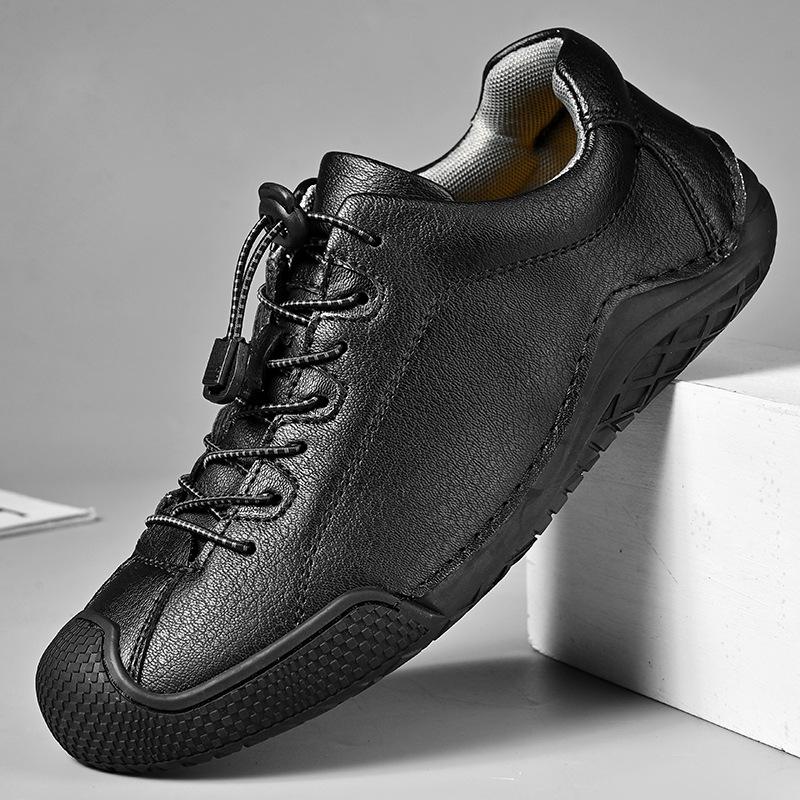 

Весна и Осень новая горячая распродажа уличная повседневная обувь осьминог Дуду из натуральной кожи уличная мужская кожаная обувь 38 чёрный