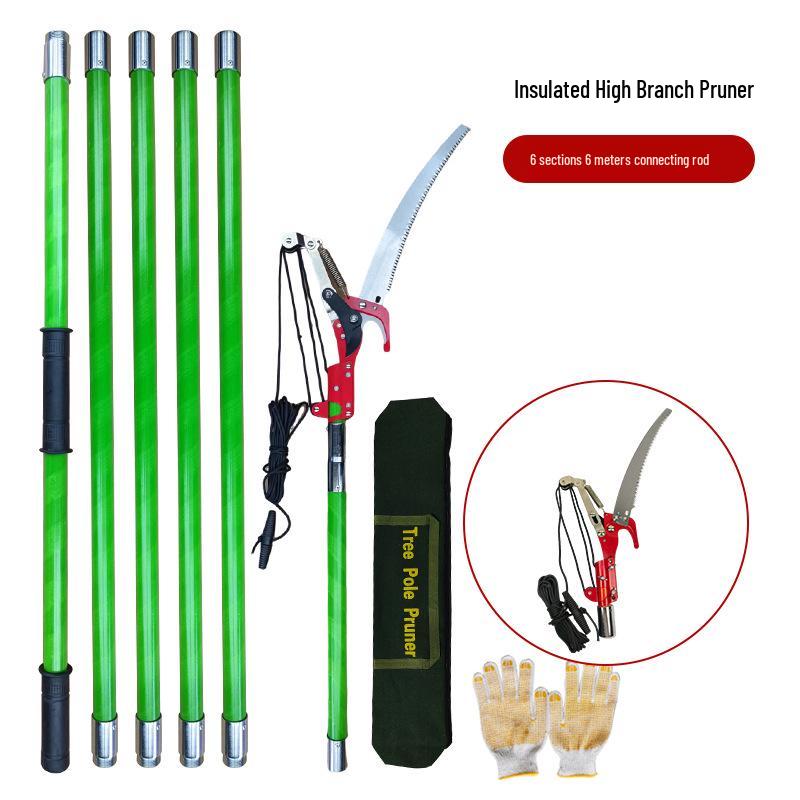 Telescopic Insulated High-Altitude Tree Pruner and Lopper Shears