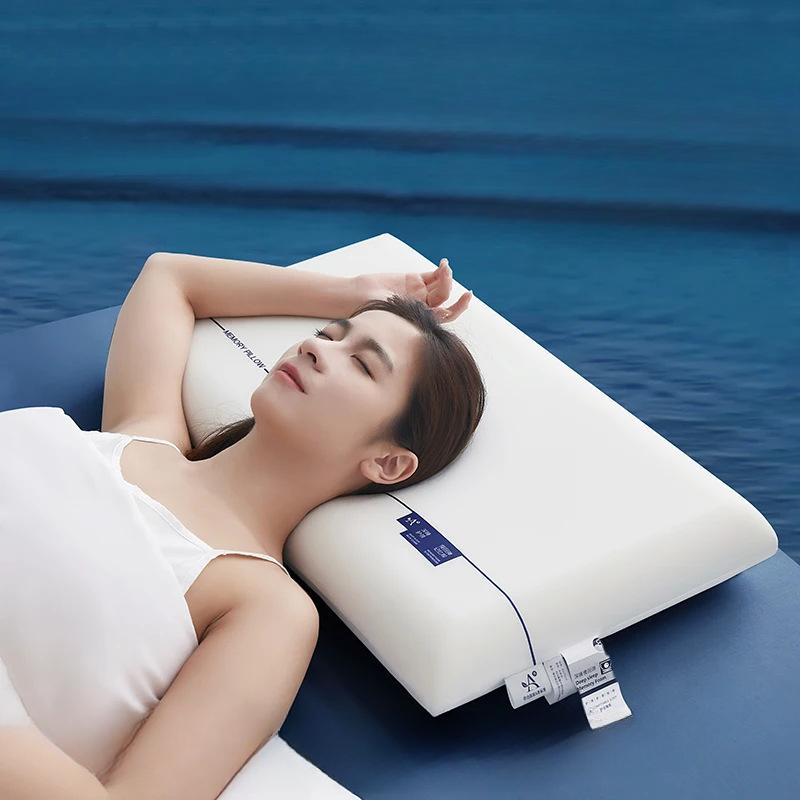 Yunduo Deep Sleep Memory Foam Pillow Double Core Home Cervical Support Zero Pressure Slow Rebound K80 Bread Pillow