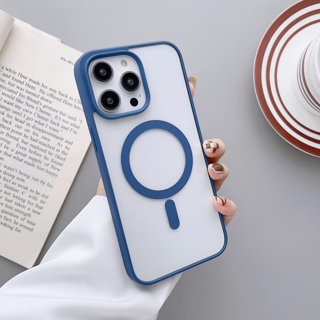 Magsafe Magnetic Wireless Charging Matte Transparent Acryl Hard Case für iPhone 15 14 13 12Pro Max 11 X XR XS 7 8 Plus Cover