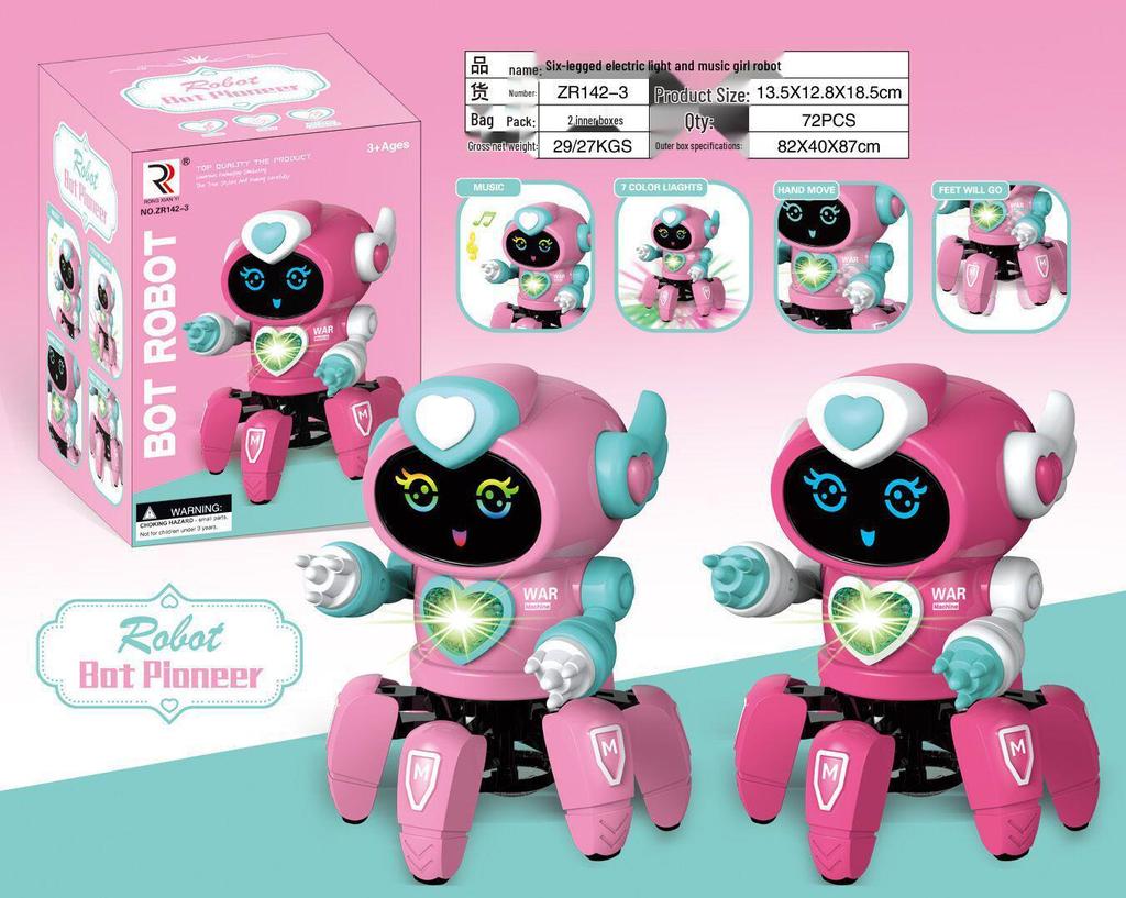 Electric Cartoon Dancing Octopus Toy with Music & Lights for Kids