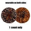 1PC Hair Bonnet Printed Leopard Double Layer Satin Splicing Hair Bonnet For Sleeping For Curly And Straight Hair