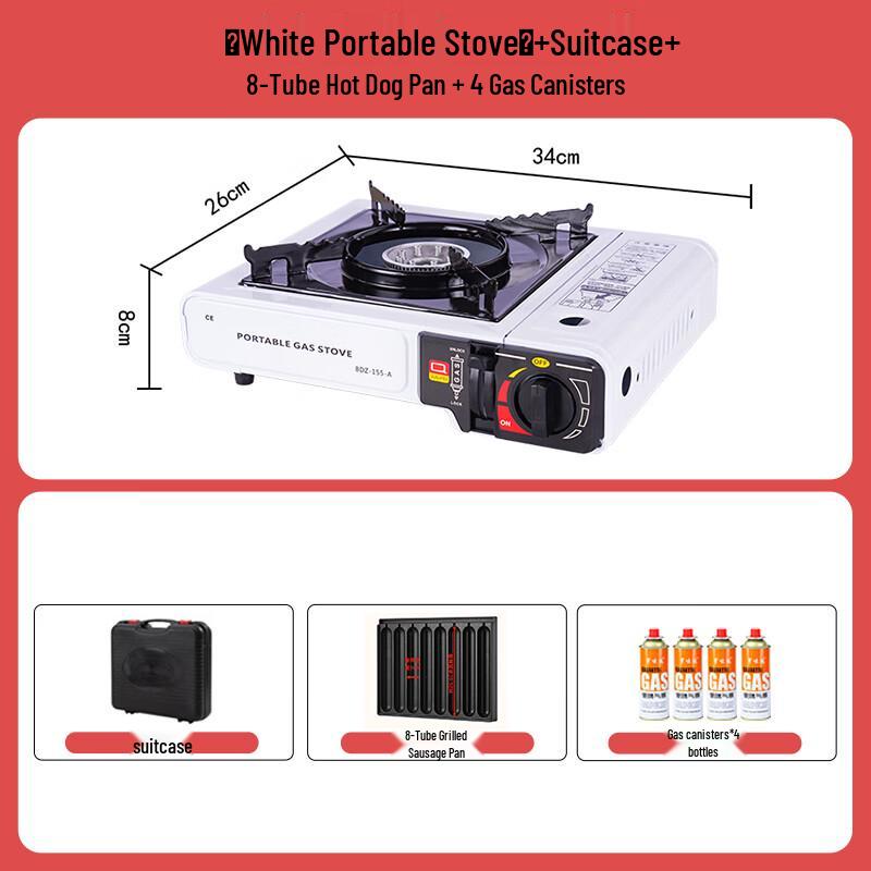 Cheng Yang Portable White Cassette Stove Set