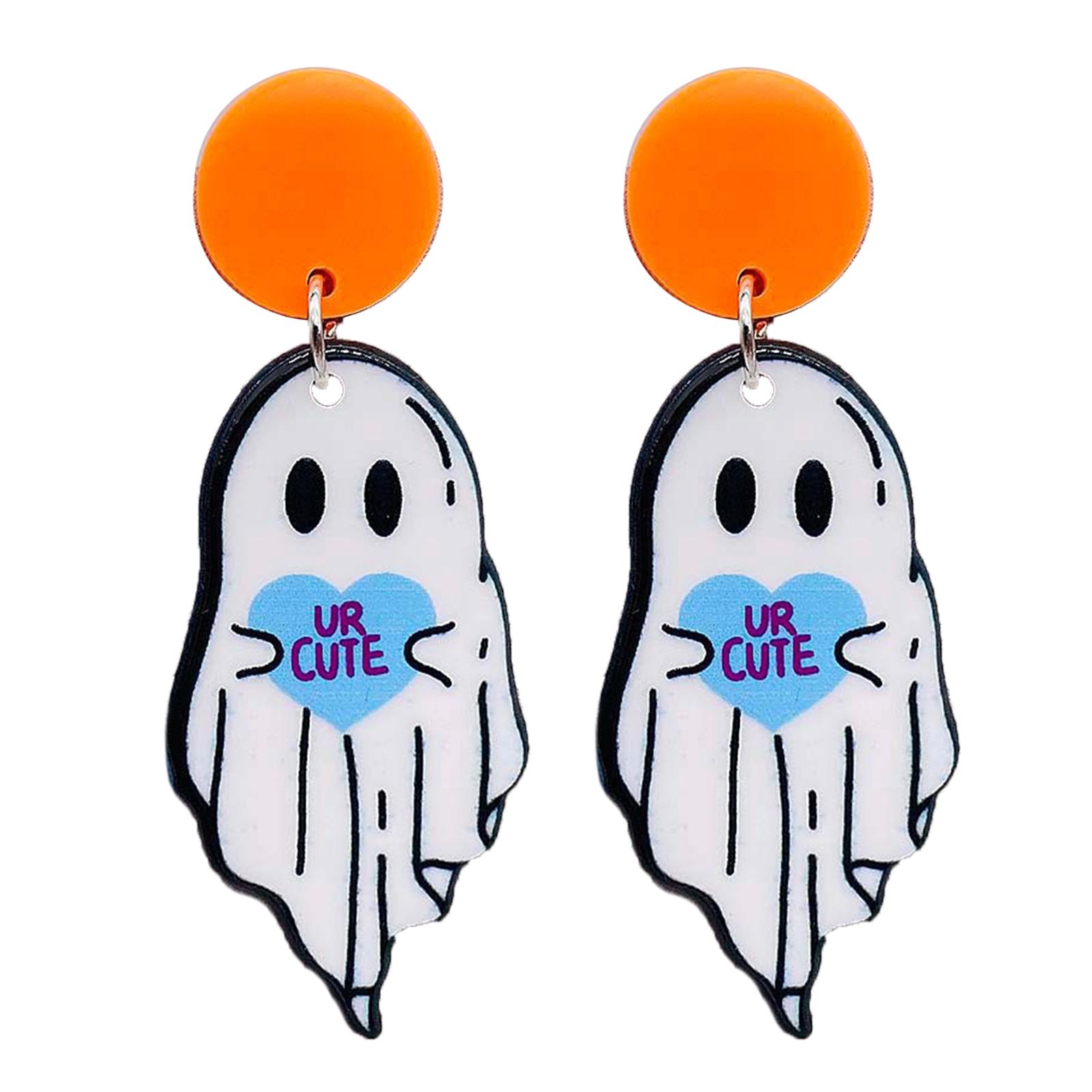 

Novelty Halloween Earrings Cartoon Spook Dangle Earrings Cute Spook Dangle Earring for Christmas Jewellery Spooky Gift