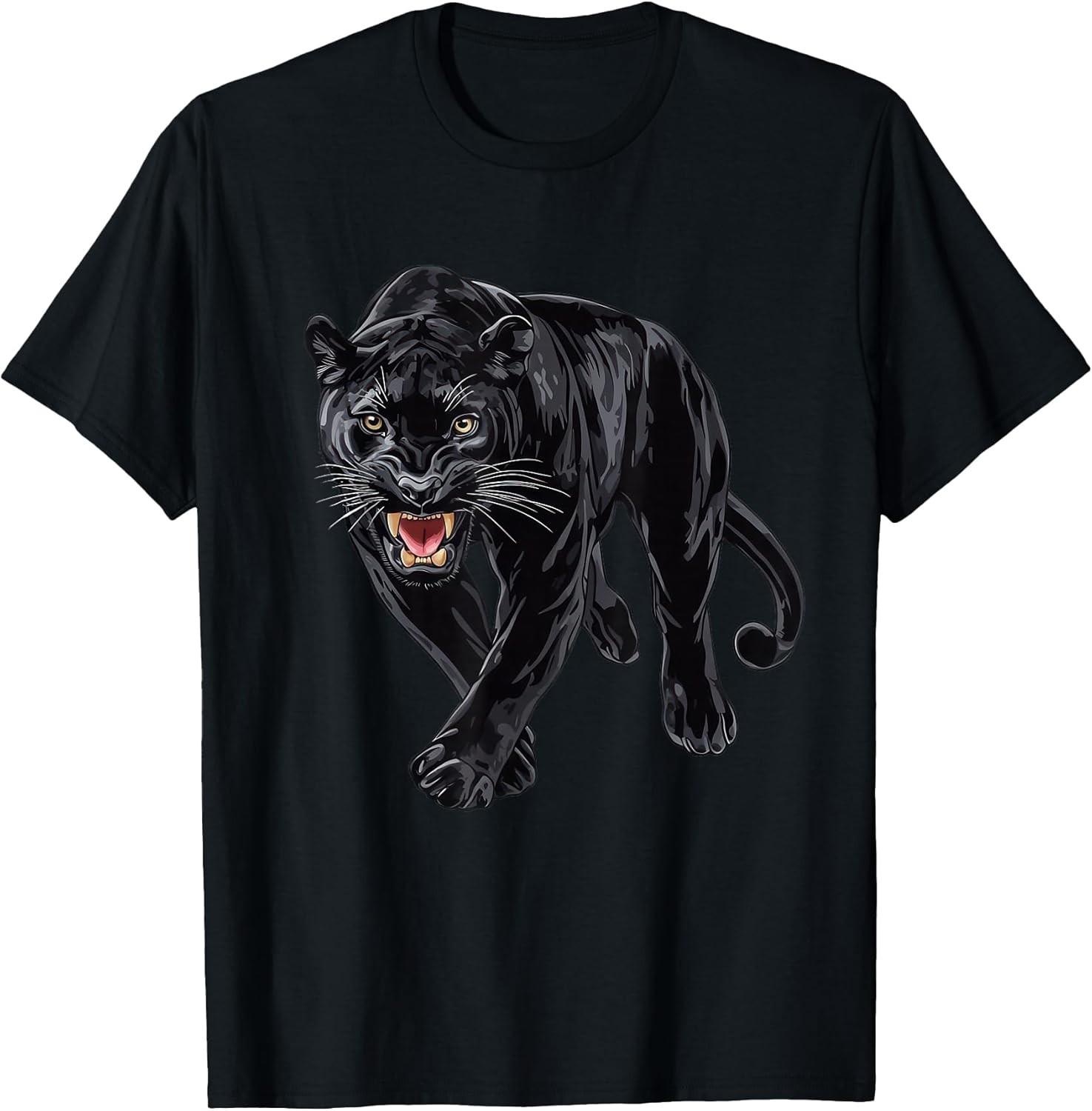 NEW LIMITED! Panther Graphic Nature Wildlife Animal Tee S разноцветный