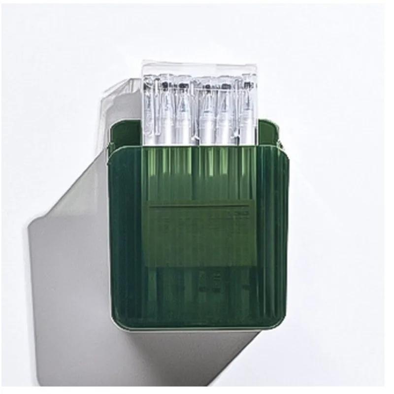 Plastic Wall Mount Organizer Storage Box Container Bin for Dorm Bathroom and Office Phone Holder Basket