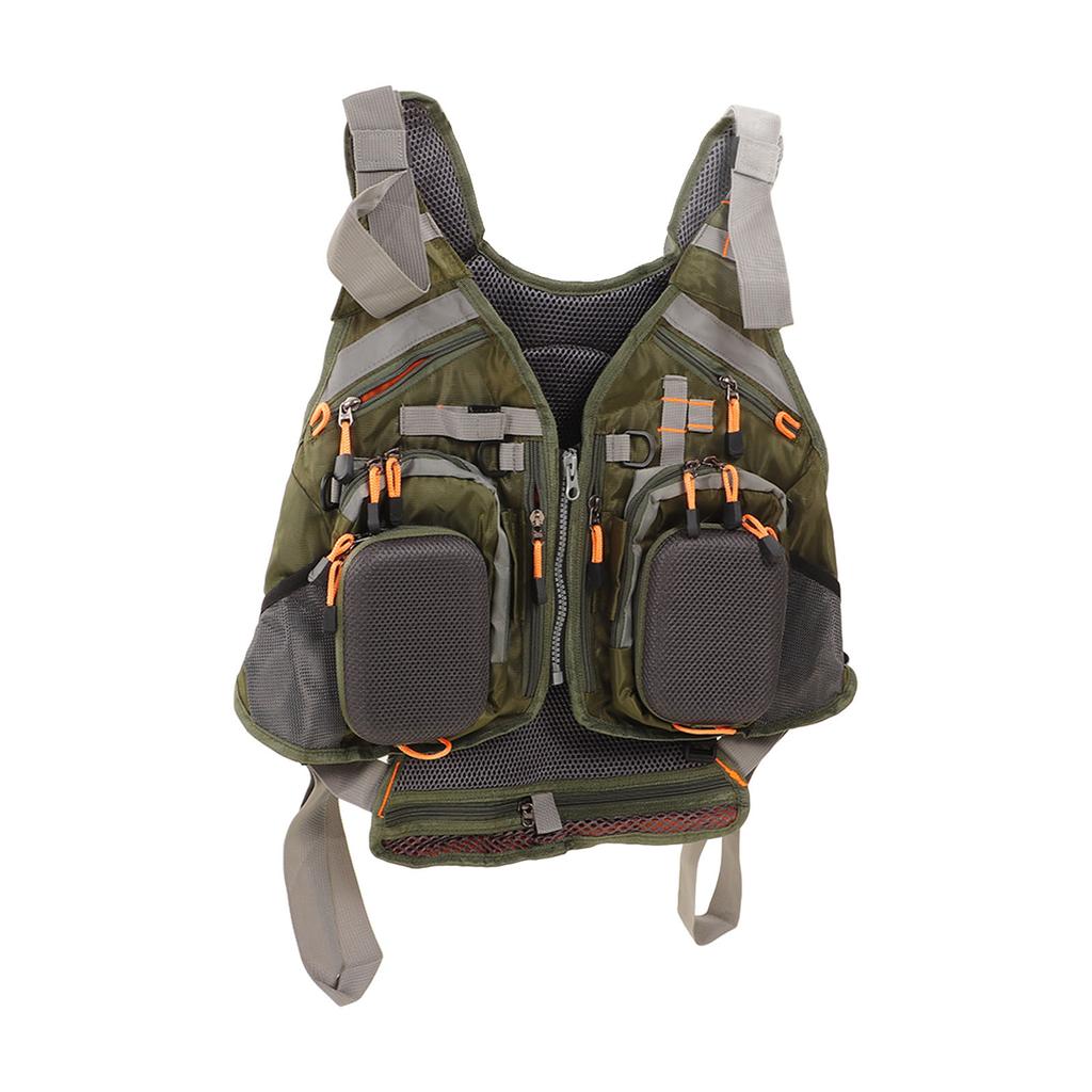 Fishing Vest with Pocket Outdoor Universal Detachable Protective Body Equipment Green Free Size