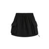 Drawstring Wide Half Leg Skirts Lace Up Causal Skirts Women Fashion High Waist Skirt  Streetwear