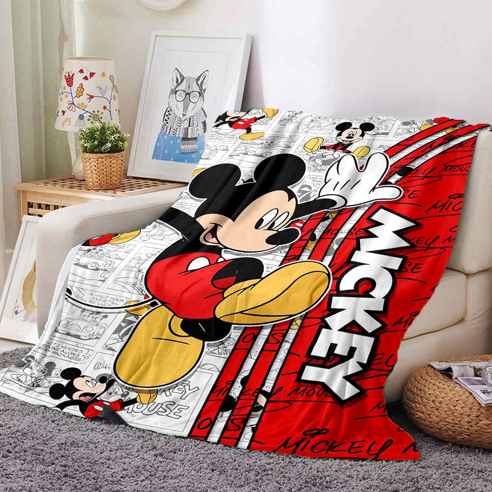 Mickey Mouse Comic Strip Blanket Soft Throw Blanket For Home Bedroom Bed Sofa Travel Office Solid Christmas Blanket