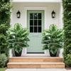 Set of 2 Large Artificial Green Money Tree Plants - Suitable for Weddings, Hotels, Gardens, and Indoor/Outdoor Decoration,  - Container Not Included