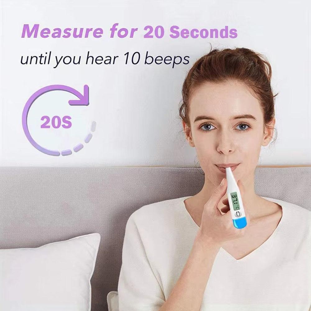 1/5 STÜCK Hochgenaues Digitales Medizinisches Thermometer für Erwachsene Kinder Schnelle Orale Rektale Achselhöhlenmessung Fieberalarm Sicher Zuverlässig Zuhause