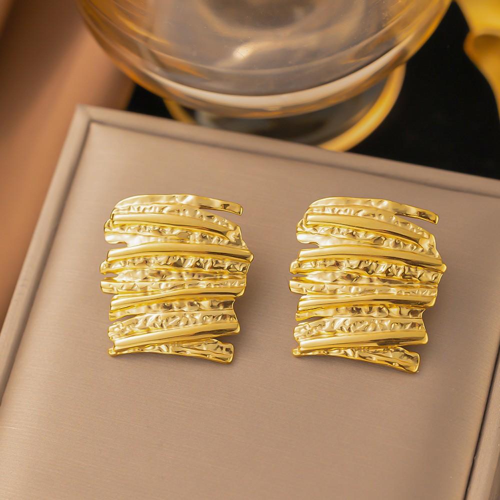 Темперамент и Личность Серьги с узором «молоток» Необычные серьги Серьги Ювелирные изделия