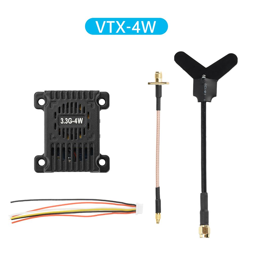 3.3GHz 4W FPV Video Transmitter VTX/VRX Analog Mapping Module Wireless Audio/Video Transmitter and Receiver for FPV RC Racing