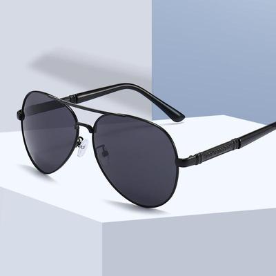 1PC New Sunscreen Sunglasses Men's Metal Ink Frame Blue Mirror Driving Mirror Retro Large-frame Glasses Ladies Sunglasses