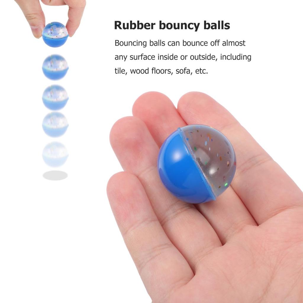 TOYANDONA 25-Piece Set of 1.26-Inch Diameter Bounce Balls, Sparkle Stars, Light-Up Bouncy Rubber Toys for Kids' Party Favors, Perfect for Indoor and