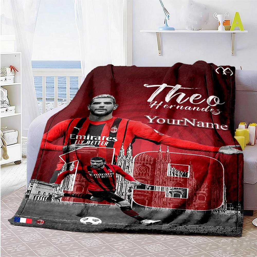 Ac Milan Personalized Name Blanket Gift Personalized Blanket Soft & Cozy for Seaside Home Decor Living Room Office Four Seasons Universal