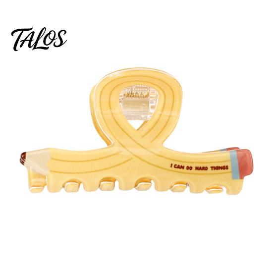 Childlike Stationery Hair Claw Thick Built-in Spring Claw, Transparent Soft Acrylic Shower with Frog Shaped Curved Anti-Slip Teeth, Cartoon Style Clip