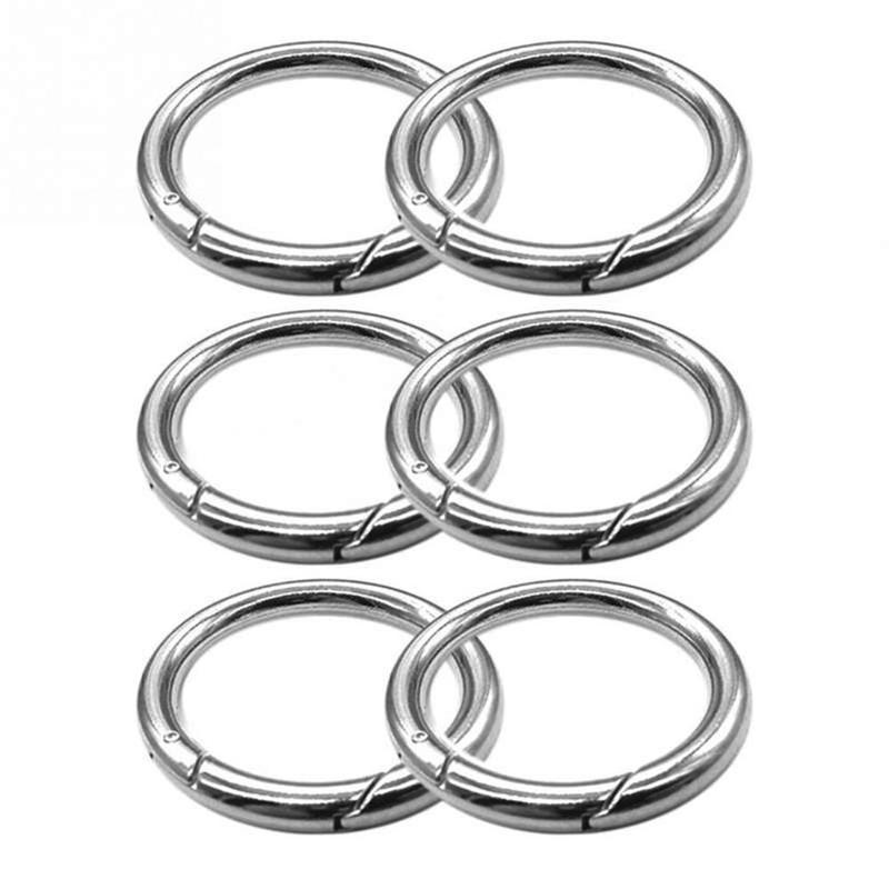 5stück kreis runde karabinerhaken schlüsselanhänger schnalle 28mm schnappclip Tk