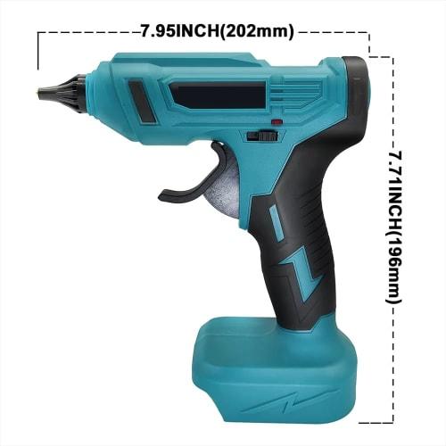 zmart 280C Cordless Hot Melt Glue Gun, Portable, Rechargeable, Includes 10 11mm Glue Sticks, DIY Repair Tool, Compatible with Makita 18V Batteries