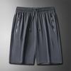 Men's Summer Ice Silk Quick-Dry Elastic Fitness Shorts - Loose, Casual, and Plus Size Available