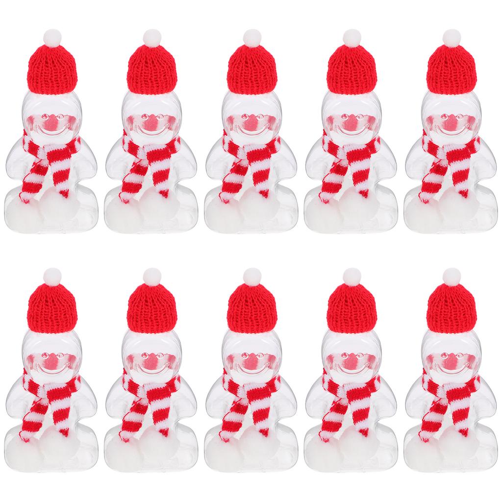 1 Set 1 Set Of Gingerbread Man Juice Bottles 300Ml Christmas Beverage Containers Spill-Proof Portable Empty Wrapping Bottles For