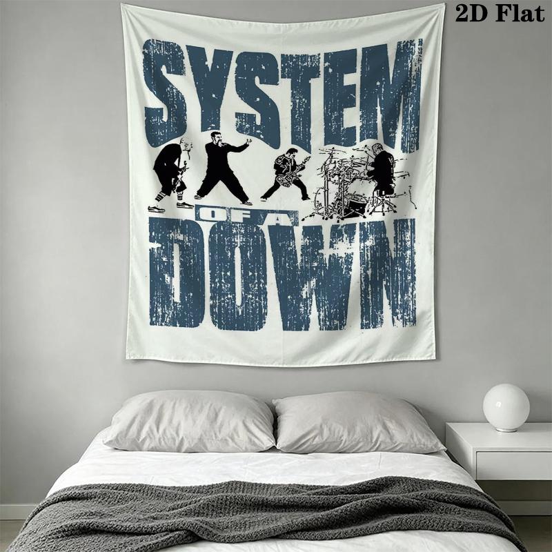 system of a down Wall Tapestry Aesthetic Wall Hanging Printed Fabric Blanket Decorative Tapestries for Bedroom Living Room Home Decor