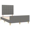 VidaXL Bed Frames with Headboard, Upholstered Bed, Double Bed, Adult Bedroom Interior Bed, Modern, Grey 3270542