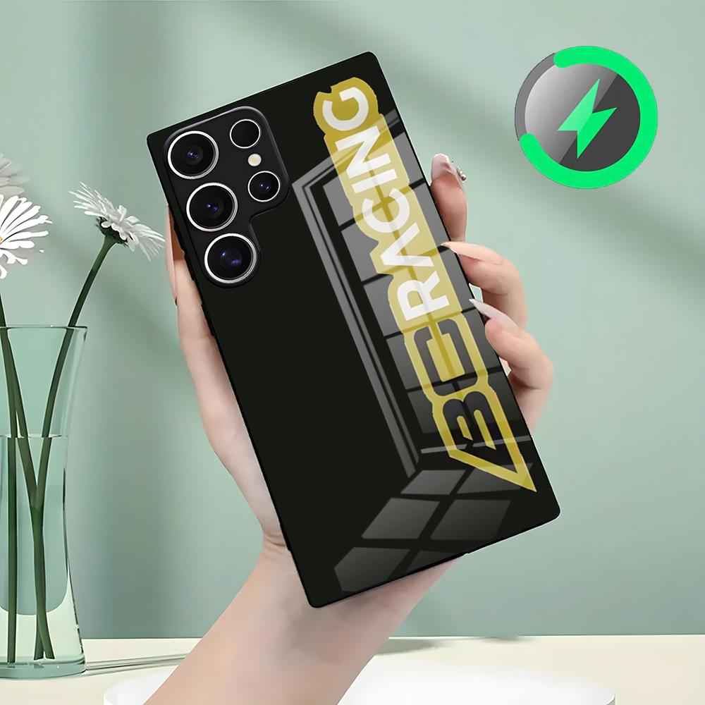 

BC-C Racing Phone Case For Samsung S26 S25 S24 S23 S22 S21 S20 Edge Ultra Plus FE For Magsafe Glass Case Galaxy S26 Ultra