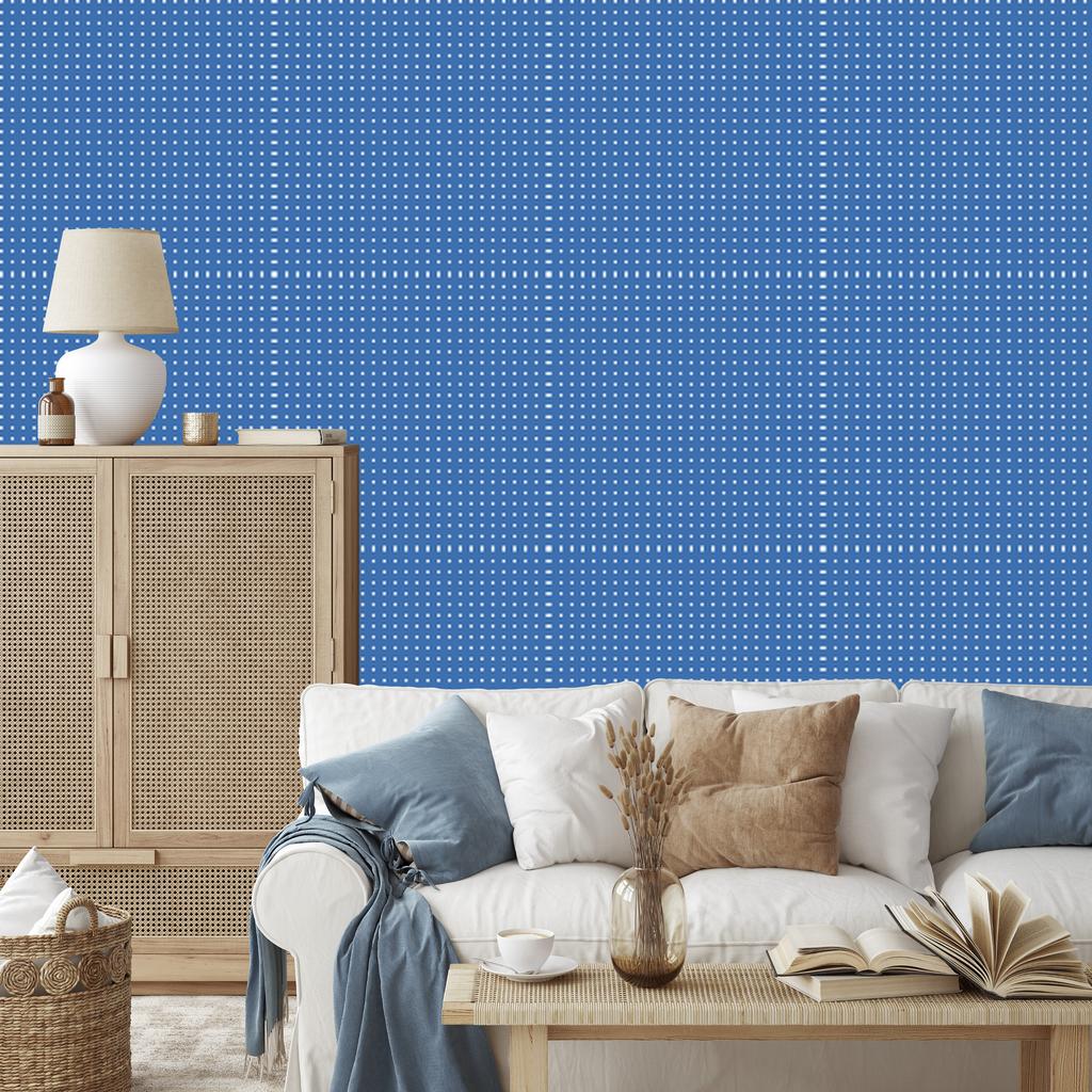 Blue Dots Wallpaper, Subtle Detail for Living Room and Bedroom 50x1000