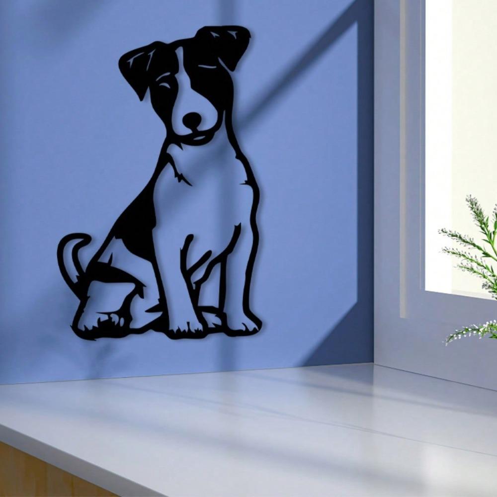 Vintage Jack Russell Terrier Metal Wall Art Iron Dog Lover Gift Home Decor Pet Themed Room Sculpture