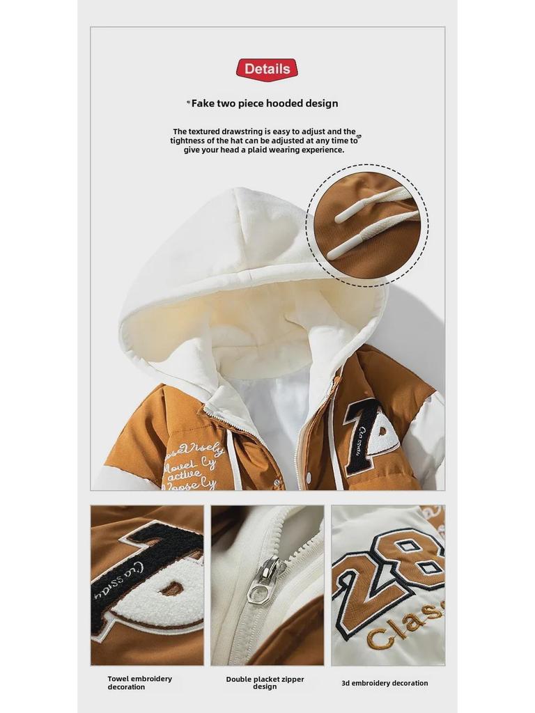 Chaqueta de Invierno con Capucha de Piel de Cordero con Forro de Terciopelo para Hombre - Ajuste Holgado Moderno y Estilo Casual