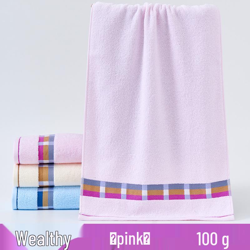 Thick Absorbent Pure Cotton Face Towel with Embroidered Logo for Adults