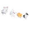 4pcs Miniature Cat Figurines Resin Cute Mini Kittens Statue for Desk Dollhouses Landscape Bonsai Decoration