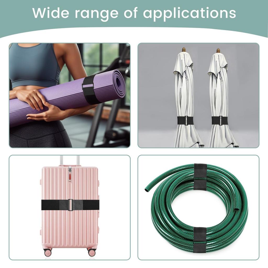 Hook And Loop,Straps With 20 Buckles Adjustable Reusable Cable Strap Arbitrarily Free,Cut Length Fixing Nylon ,Strap