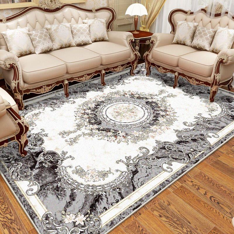 Golden Carpet for Living Room European Luxury Home Decor Rugs Bedroom Bedside Rug Non-slip Washable Lounge Sofa Coffee Table Mat