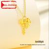 Shuibei Gold 999 Star Dream Bow Pendant Necklace Pure Gold Jewelry
