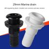 Thru Hull Fitting Marine Through Hull Fitting Drain Fit 1'' Hose Straight Thru-Hull Exhaust Scupper Thru Drain Connector