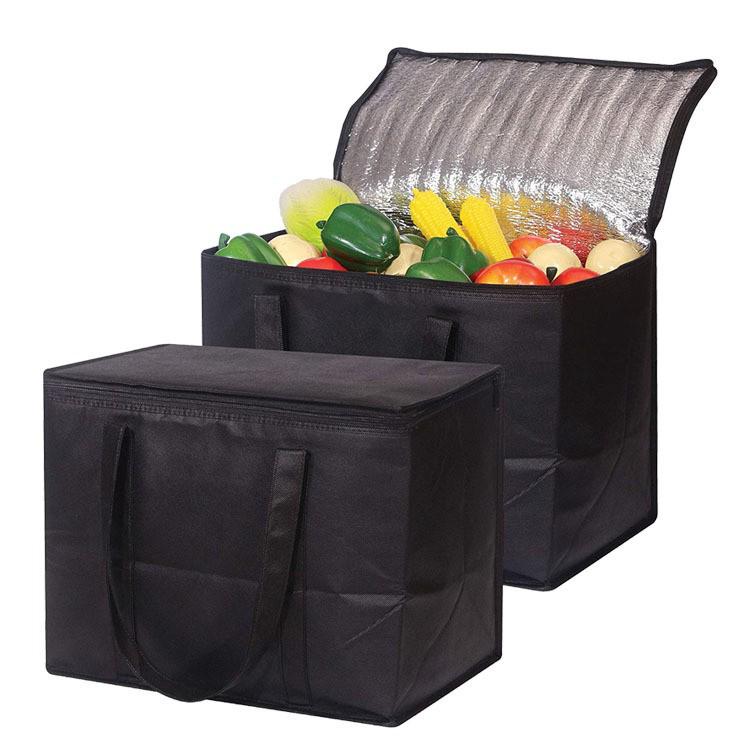 Non-Woven Long Handle Insulated Lunch Bag with Aluminum Foil