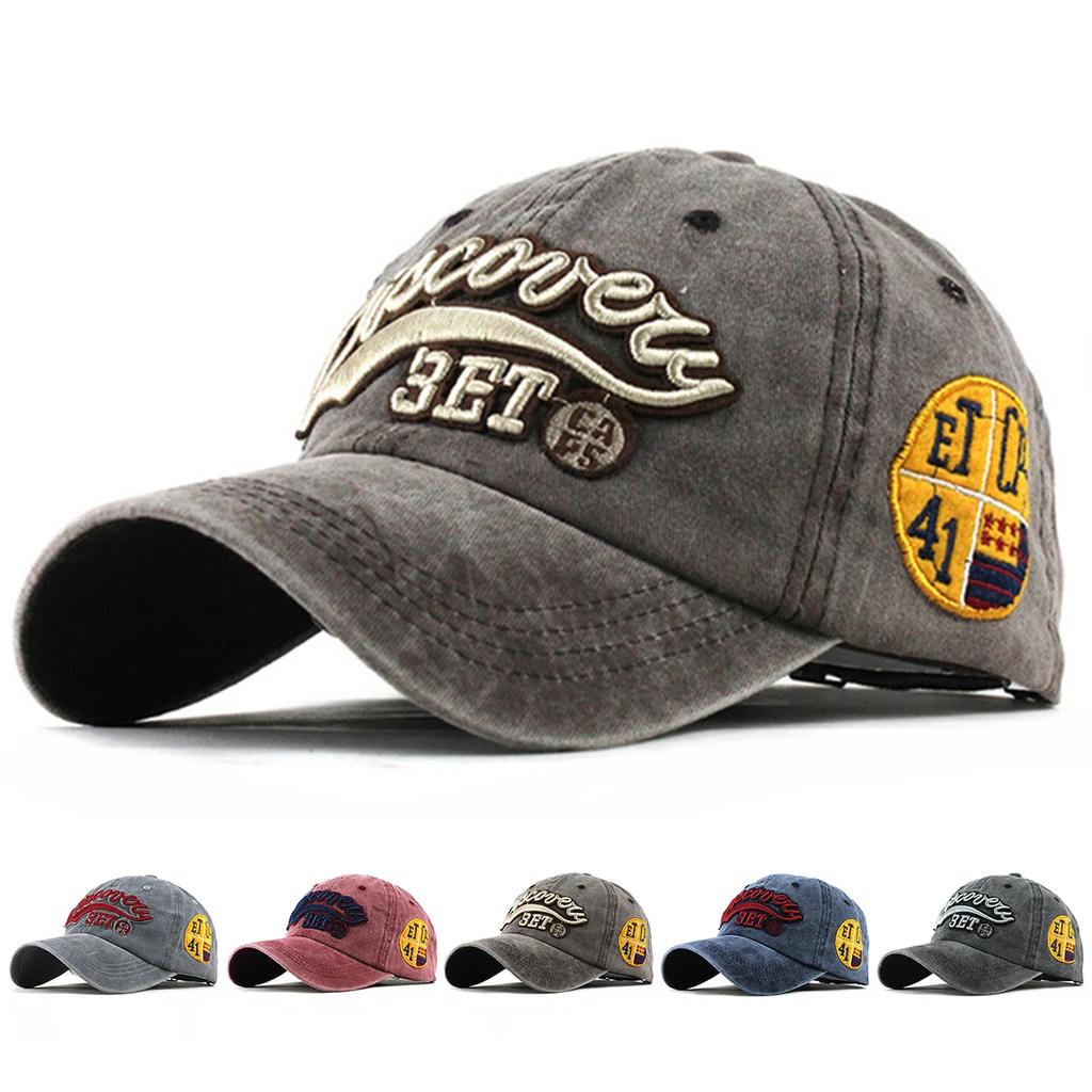 Women 3Et Letter Print Embroidery Wash Baseball Caps Spring Autumn Outdoor Use Adjustable Casual Hats Dad Hat Sunscreen Hat For Men And