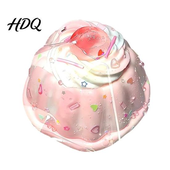 Squeezable Stress Ball Simulated Cream Cake Squeeze Toy Relief Pudding Sensory Anxiety Soft Stretchy Dessert Shape Home Office Desk Decompression
