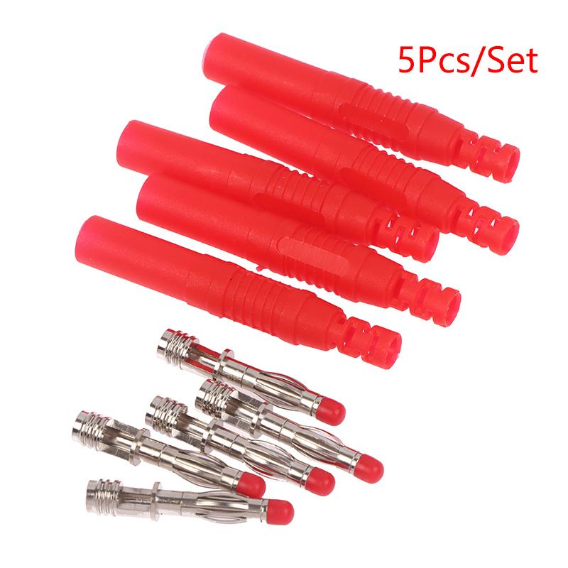 5pcs Insulated Safety Seal Protection Shrouded 4mm Banana Plugs Solder DIY Connectors Adapters For Multimeter Test