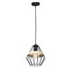 Lampa Wisząca Cliff 1 E27 Czarny Wood Milagro Mlp5524